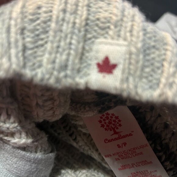 Canadiana Kids Cowichan-Style Sweater Sz M Cozycore Cabincore Heritage Winter - Picture 5 of 7